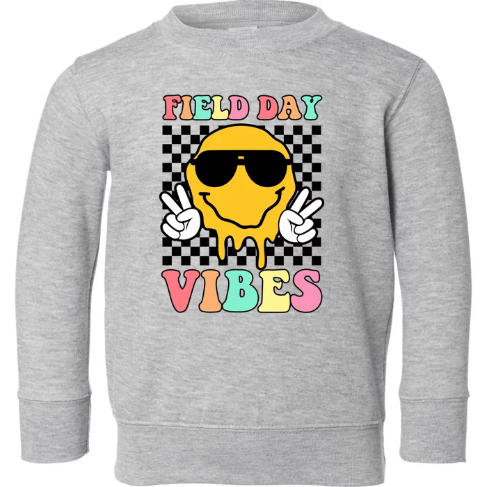 Field Day Vibes Summer Teacher Last Day Of School Gift Toddler Sweatshirt