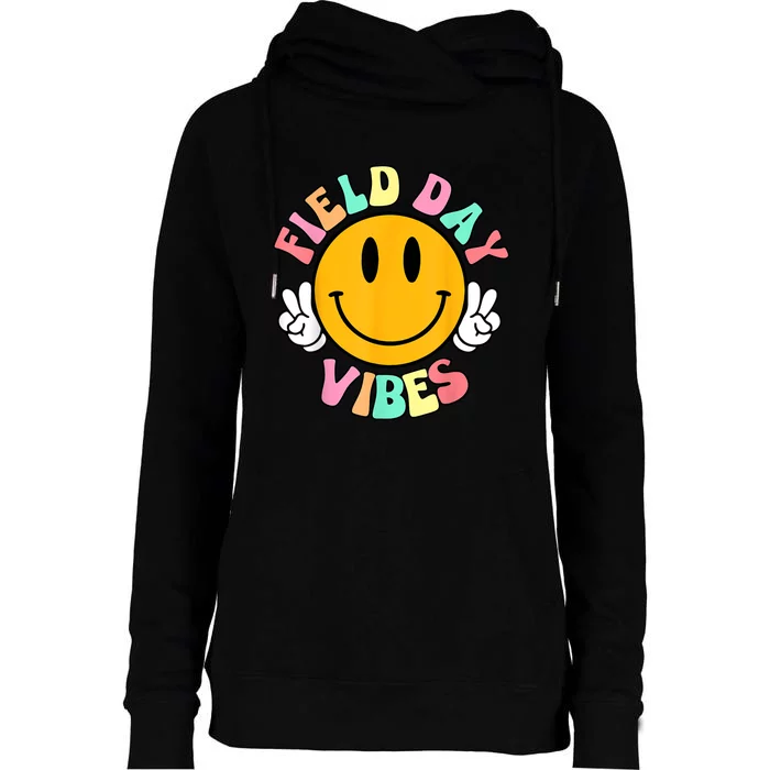 Field Day Vibes Funny For Teacher Happy Field Day 2024 Womens Funnel Neck Pullover Hood