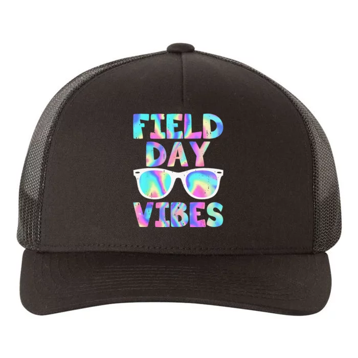 Field Day Vibes Last Day School Field Day Teacher Sunglasses Yupoong Adult 5-Panel Trucker Hat