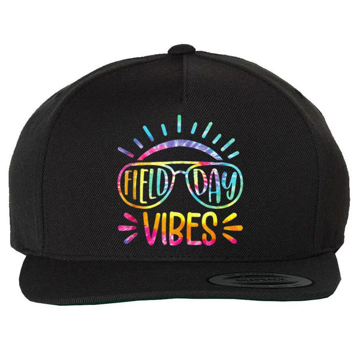 Field Day Vibes Tie Dye Last Day Of School Cool Game Day Wool Snapback Cap