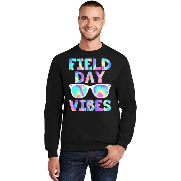 Field Day Vibes Last Day School Field Day Teacher Sunglasses Sweatshirt