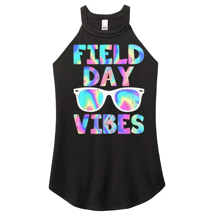 Field Day Vibes Last Day School Field Day Teacher Sunglasses Women’s Perfect Tri Rocker Tank