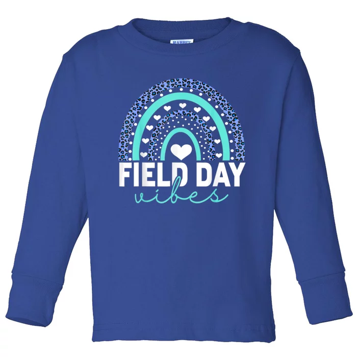 Field Day Vibes Funny Rainbow Graphic Design Great Gift Toddler Long Sleeve Shirt