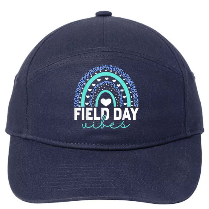 Field Day Vibes Funny Rainbow Graphic Design Great Gift 7-Panel Snapback Hat