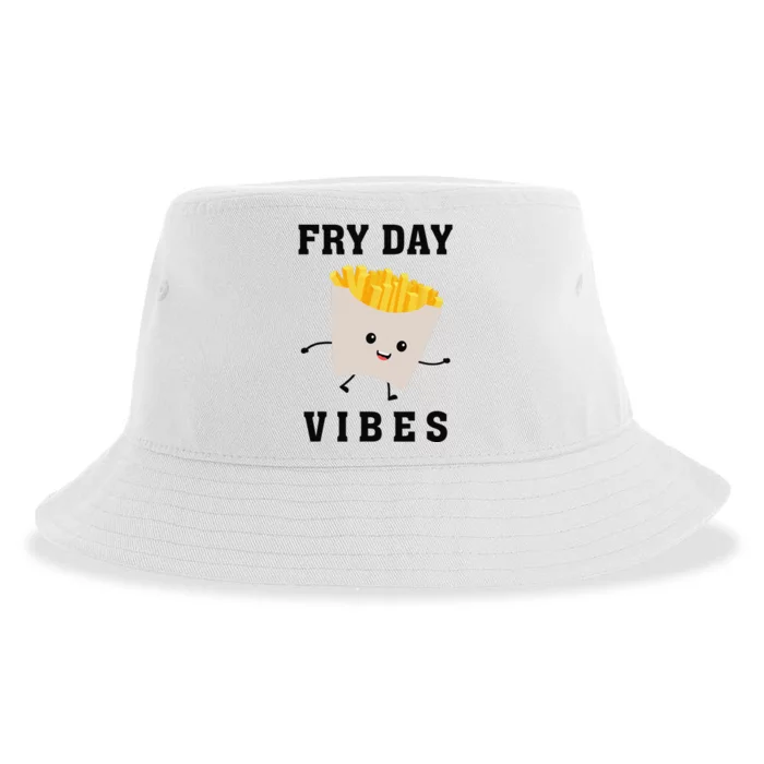 Fry Day Vibes Funny French Fries Sustainable Bucket Hat