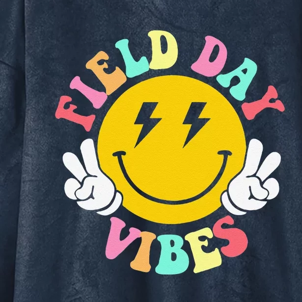 Field Day Vibes Field Day 2024 Teacher Hooded Wearable Blanket