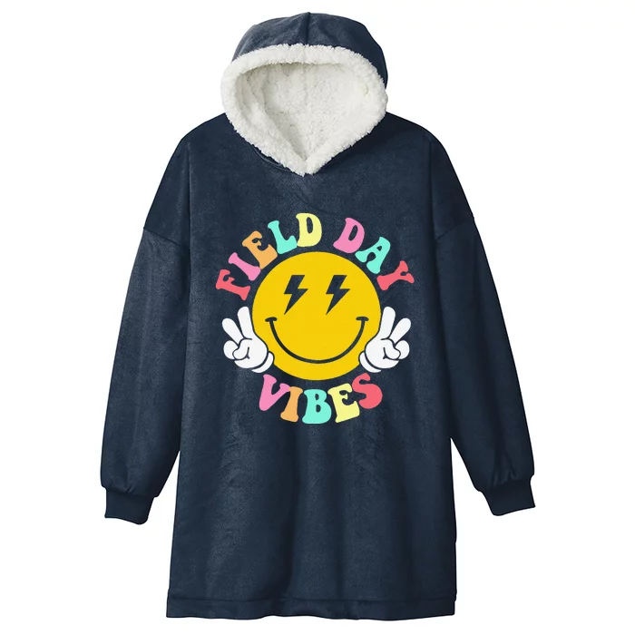 Field Day Vibes Field Day 2024 Teacher Hooded Wearable Blanket