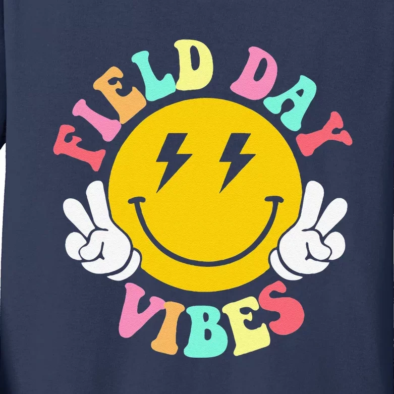 Field Day Vibes Field Day 2024 Teacher Kids Long Sleeve Shirt