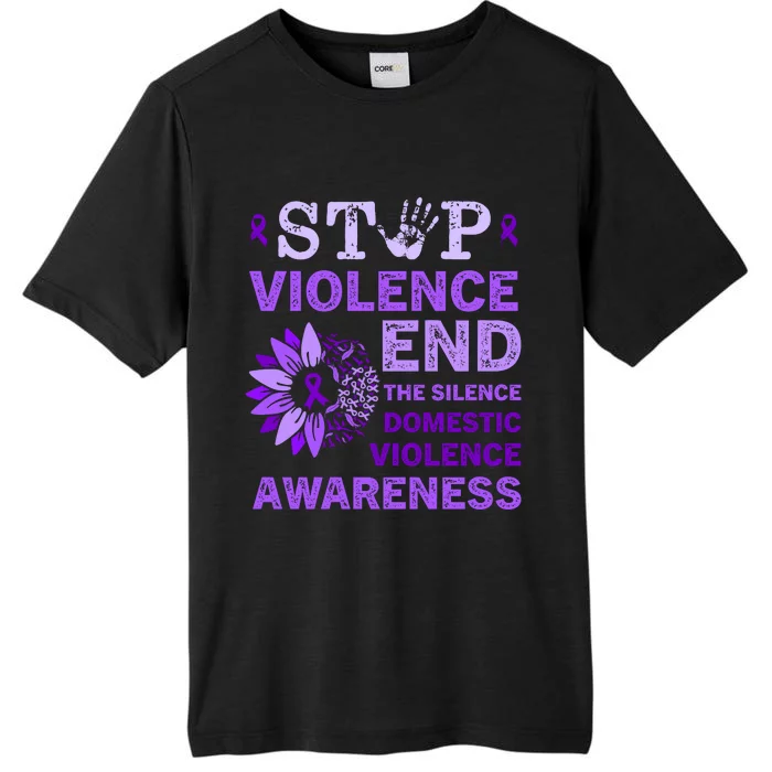 Family Domestic Violence Awareness Purple Ribbon ChromaSoft Performance T-Shirt