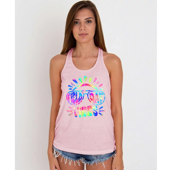 Field Day Vibes Funny For Teacher Happy Field Day 2024 Gift Women's Knotted Racerback Tank