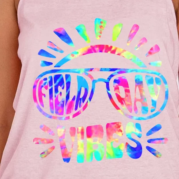 Field Day Vibes Funny For Teacher Happy Field Day 2024 Gift Women's Knotted Racerback Tank