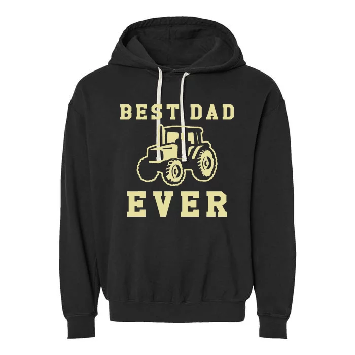 Farmer Dad Vintage Tractor Driver Father Garment-Dyed Fleece Hoodie