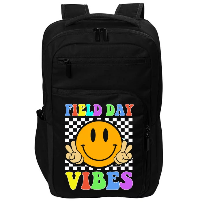 Field Day Vibes Smile Face 1st Day Of School Students And Teachers Impact Tech Backpack