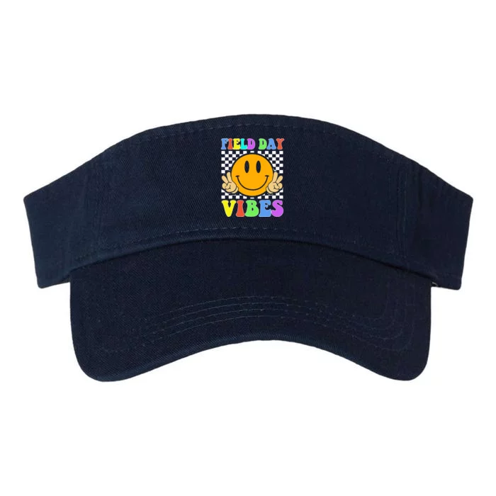 Field Day Vibes Smile Face 1st Day Of School Students And Teachers Valucap Bio-Washed Visor