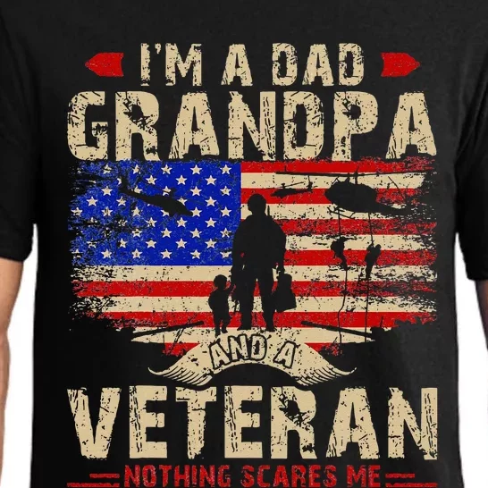 Fathers Day Veterans Day Im A Dad Grandpa And A Veteran Pajama Set