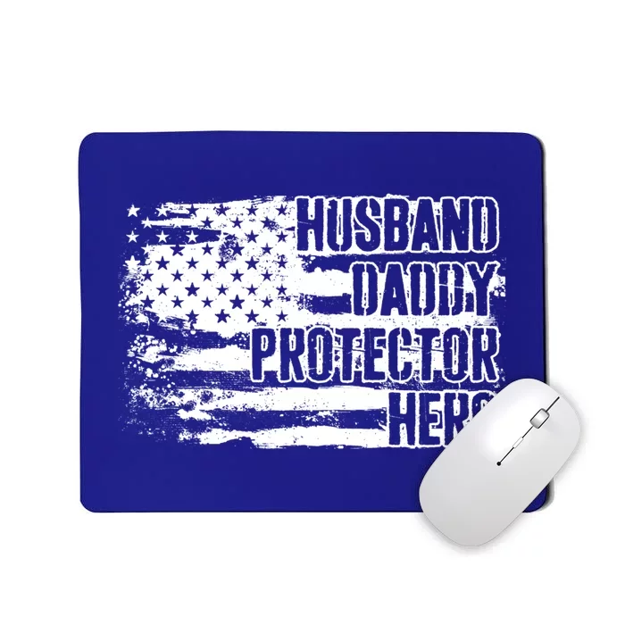 Fathers Day Veteran Daddy Dad American Flag Vintage Gift Mousepad