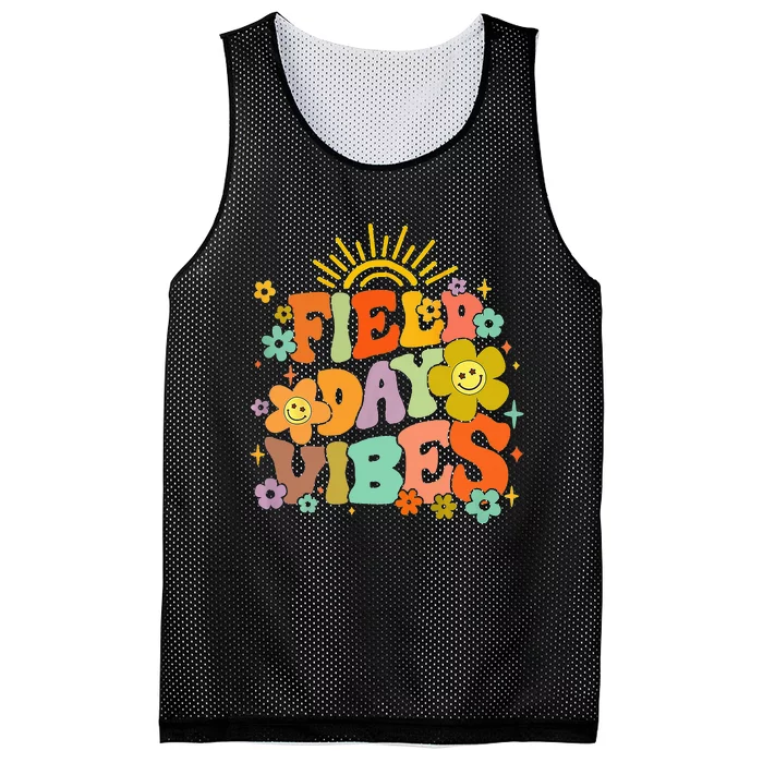 Field Day Vibes Summer Teacher Last Day Of School Mesh Reversible Basketball Jersey Tank