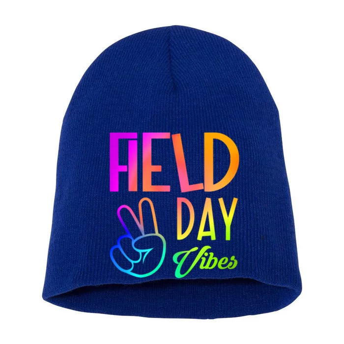 Field Day Vibes Funny Teacher Field Day Gift Short Acrylic Beanie