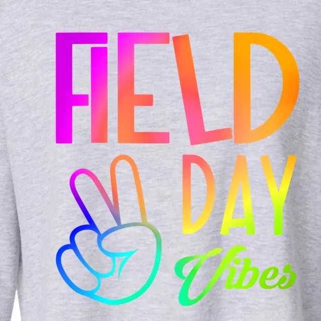 Field Day Vibes Funny Teacher Field Day Gift Cropped Pullover Crew