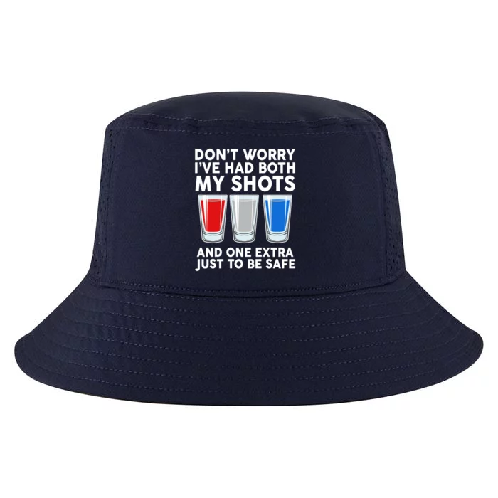 Funny Don't Worry I've Had Both My Shots Cool Comfort Performance Bucket Hat