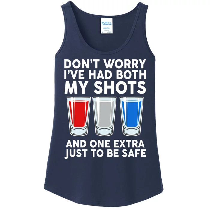 Funny Don't Worry I've Had Both My Shots Ladies Essential Tank