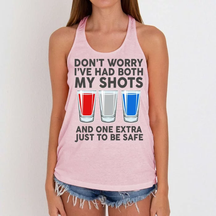 Funny Don't Worry I've Had Both My Shots Women's Knotted Racerback Tank