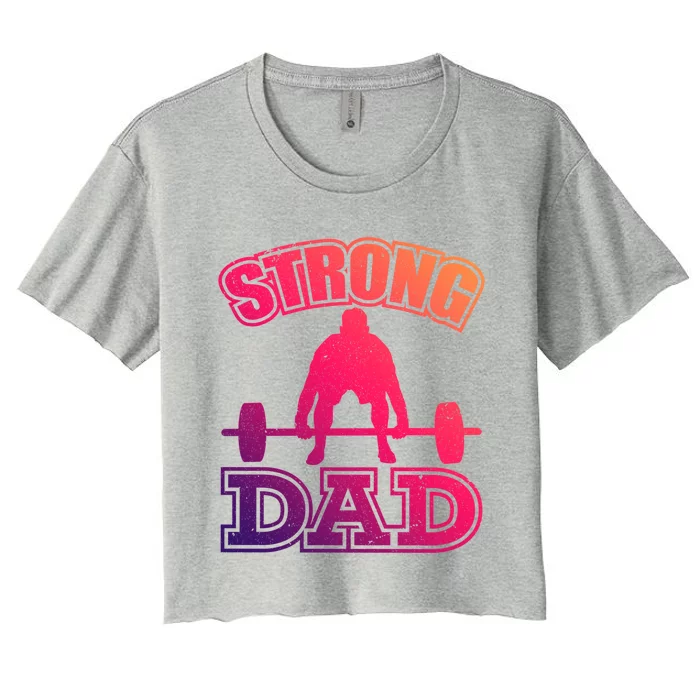 Fathers Day Worlds Best Father Cool Gift Women's Crop Top Tee