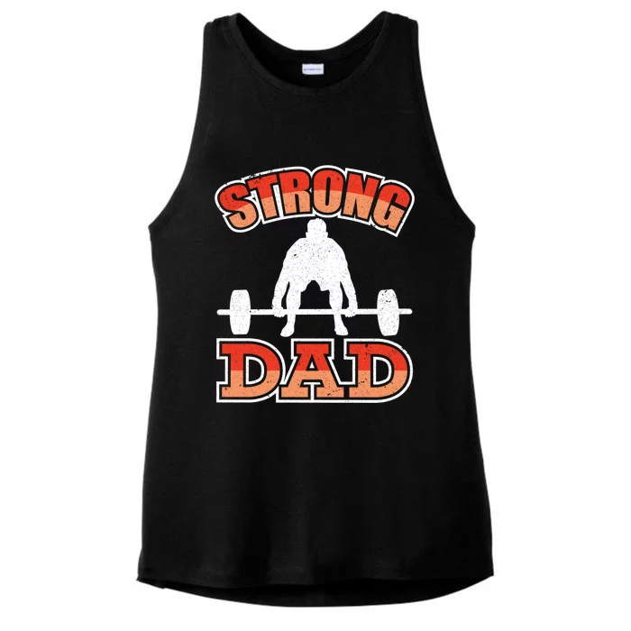 Fathers Day Worlds Best Father Meaningful Gift Ladies Tri-Blend Wicking Tank