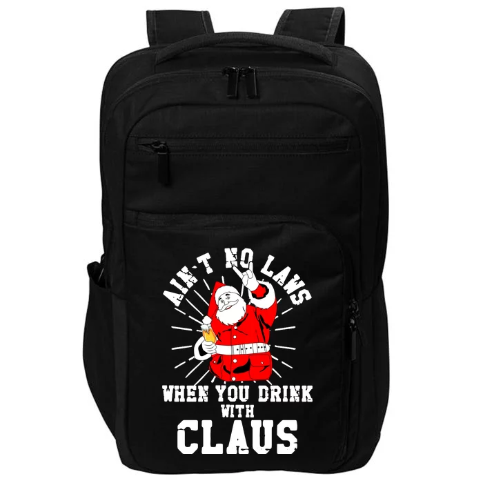 Funny Drinking With Santa Claus Impact Tech Backpack