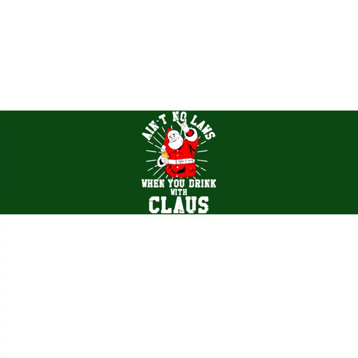 Funny Drinking With Santa Claus Bumper Sticker