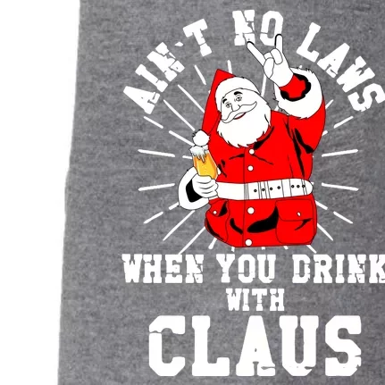 Funny Drinking With Santa Claus Doggie 3-End Fleece Hoodie