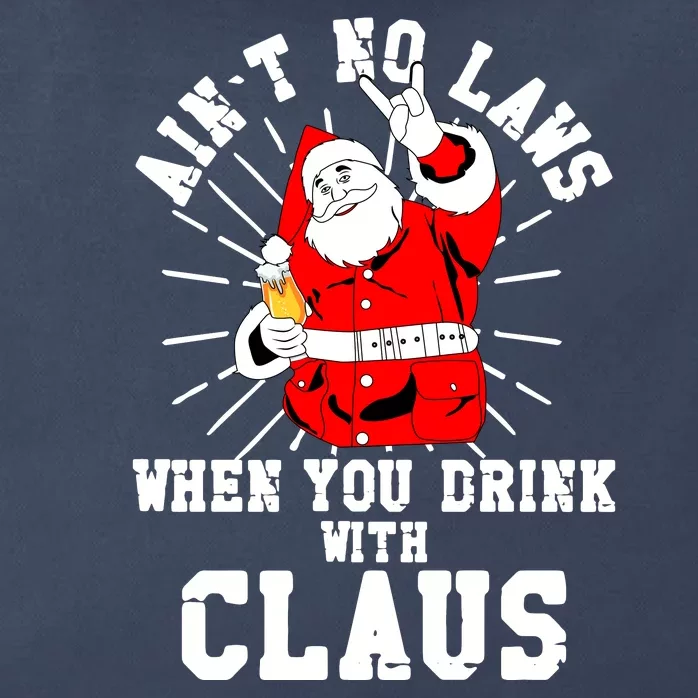 Funny Drinking With Santa Claus Zip Tote Bag