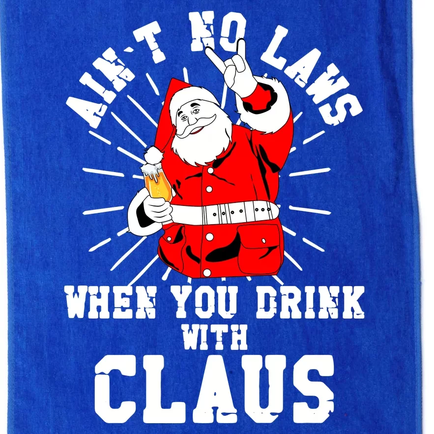 Funny Drinking With Santa Claus Platinum Collection Golf Towel