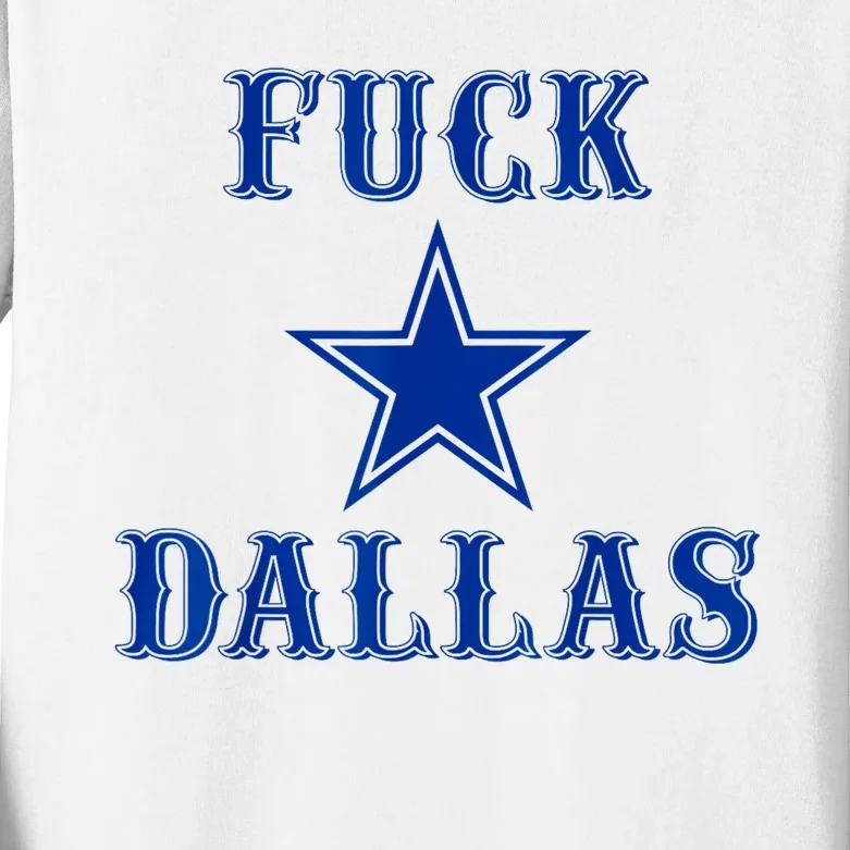 Fuck Dallas Western Style Kids Long Sleeve Shirt