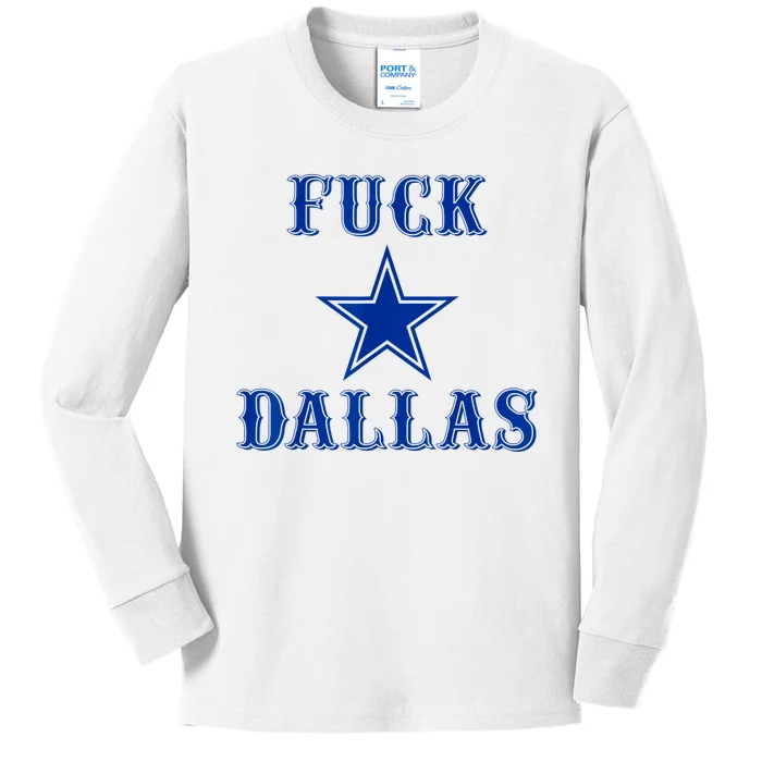 Fuck Dallas Western Style Kids Long Sleeve Shirt