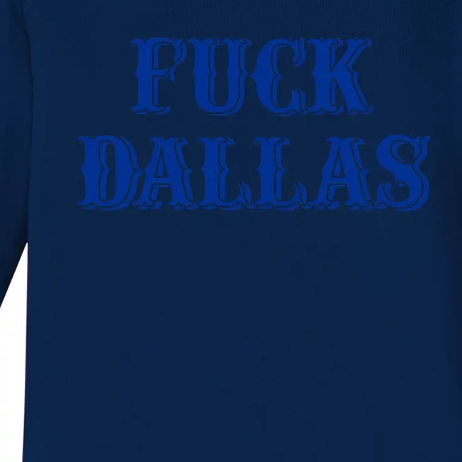 Fuck Dallas Western Style Baby Long Sleeve Bodysuit