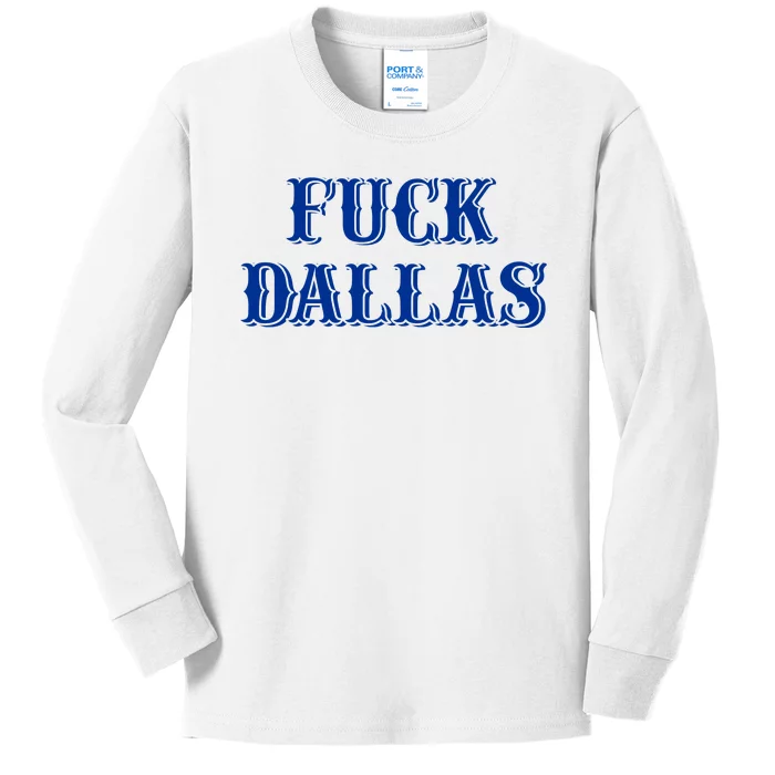 Fuck Dallas Western Style Kids Long Sleeve Shirt