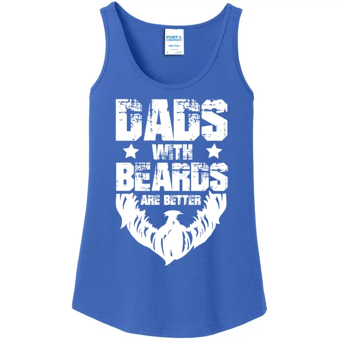 Funny Dads With Beards Are Better Dad Joke Fathers Day Gift Ladies Essential Tank