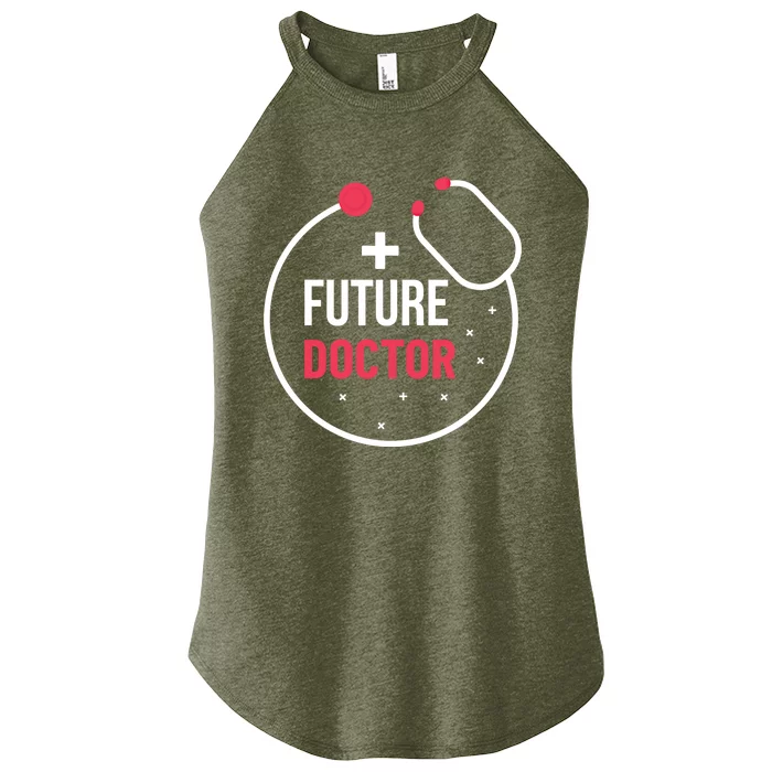 Future Doctor With A Stethoscope Medic Studying Medicine Funny Gift Women’s Perfect Tri Rocker Tank