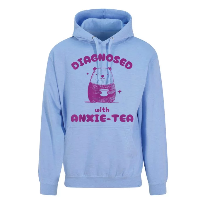 Funny Diagnosed With Anxiety Tea Unisex Surf Hoodie