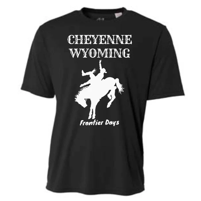 Frontier Days Western Rodeo Cheyenne Wyoming Bronc Cooling Performance Crew T-Shirt