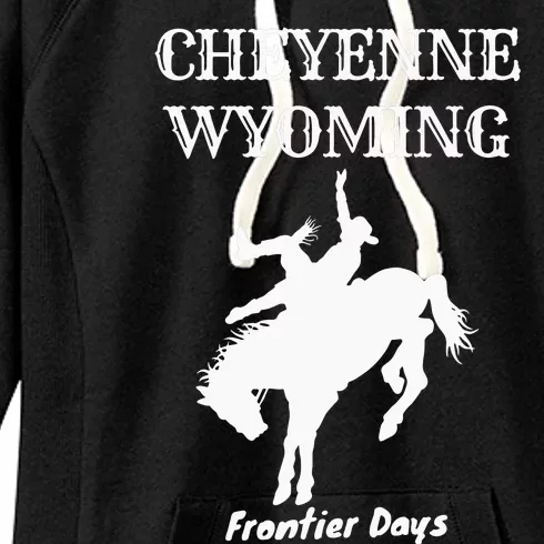 Frontier Days Western Rodeo Cheyenne Wyoming Bronc Women's Fleece Hoodie