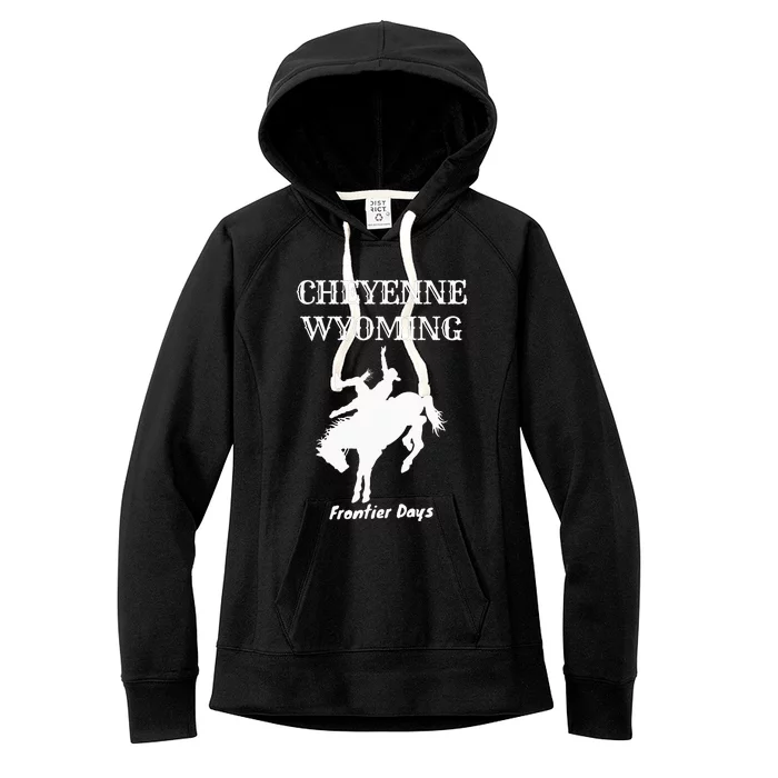 Frontier Days Western Rodeo Cheyenne Wyoming Bronc Women's Fleece Hoodie