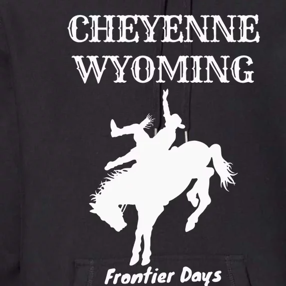 Frontier Days Western Rodeo Cheyenne Wyoming Bronc Premium Hoodie