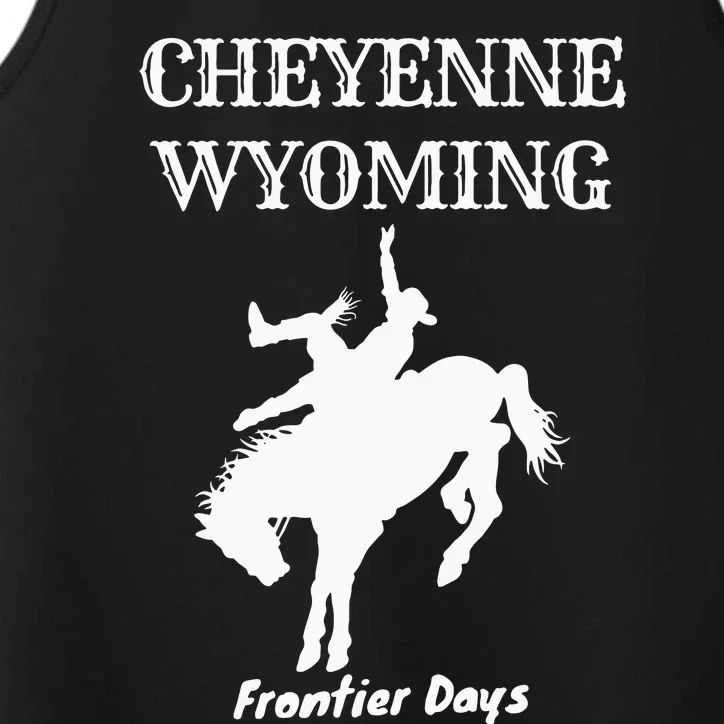 Frontier Days Western Rodeo Cheyenne Wyoming Bronc Performance Tank