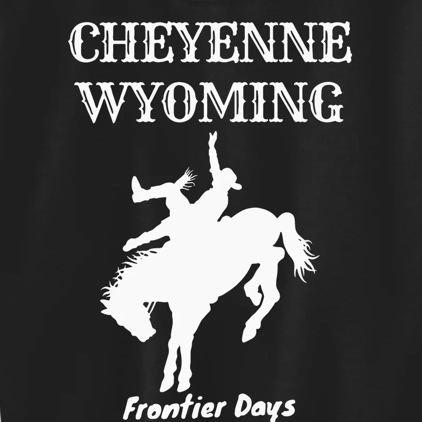 Frontier Days Western Rodeo Cheyenne Wyoming Bronc Kids Sweatshirt