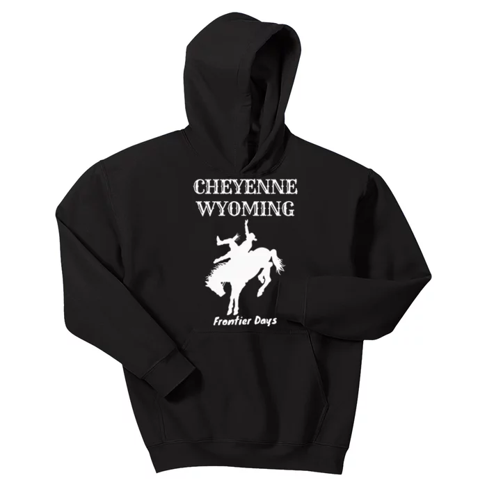 Frontier Days Western Rodeo Cheyenne Wyoming Bronc Kids Hoodie