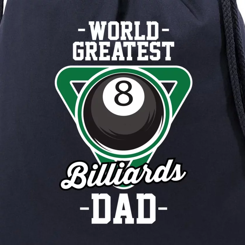 Father's Day World Greates Billiards Dad Gift For Dad Drawstring Bag