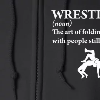 Funny Definition Wrestling Wrestler Full Zip Hoodie