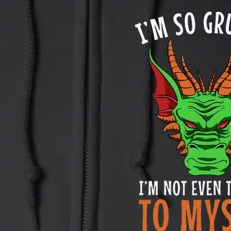 Funny Dragon Winged Fire Breathing Flying Mythical Creature Full Zip Hoodie